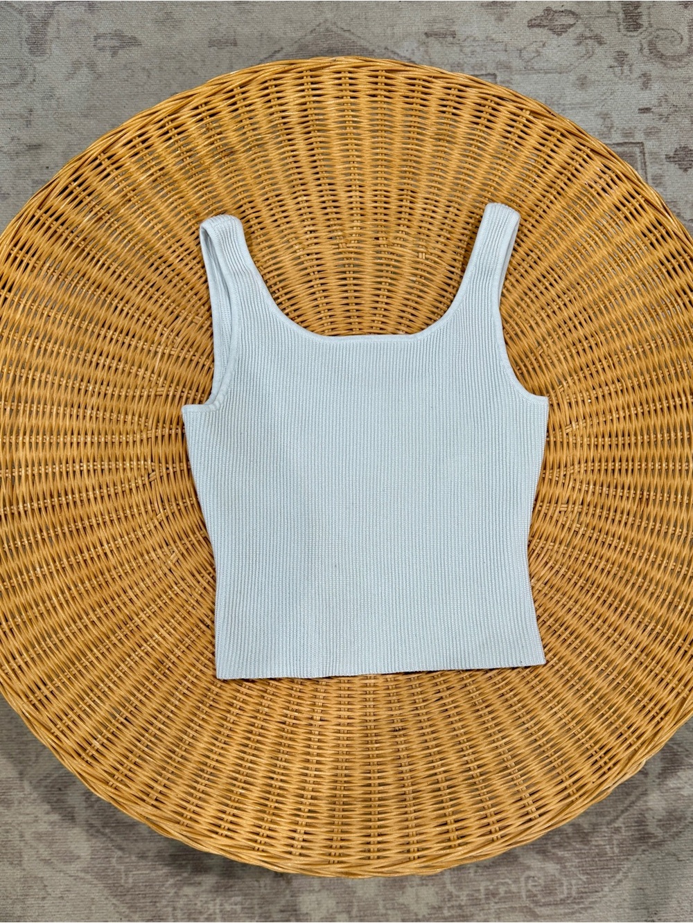 Quince Ribbed Stretch Crop Tank